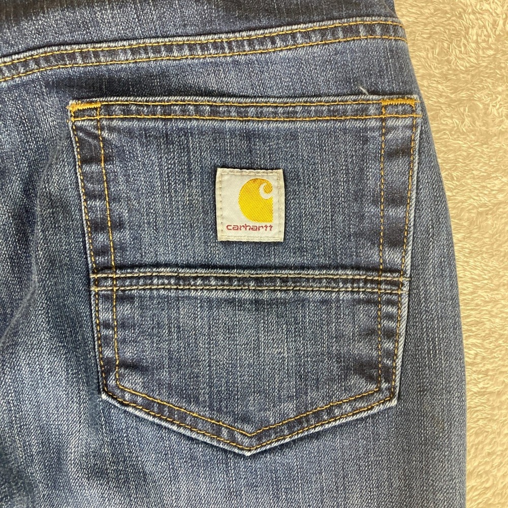 Carhartt Rugged Flex Relaxed Fit Jeans Mens 30x30 Dark Wash Blue Work BD2804-M - Picture 6 of 16